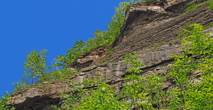 Ensminger's Cave from below (2011)